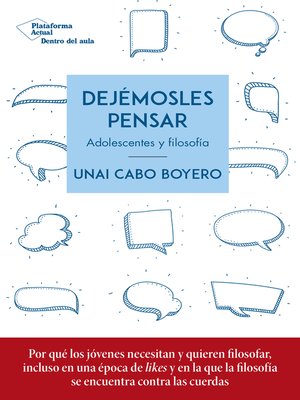 cover image of Dejémosles pensar